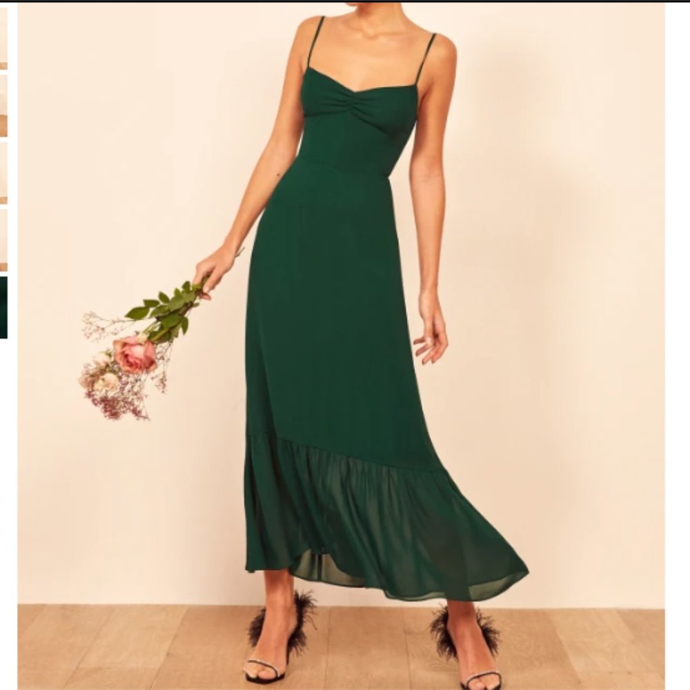 Reformation Emersyn Dress - Emerald Green Size 2